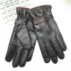 Genuine leather gloves for men, thickened sheepskin with warmth and thin fleece, Haining winter cycling Korean version finger gloves for men Item Picture
